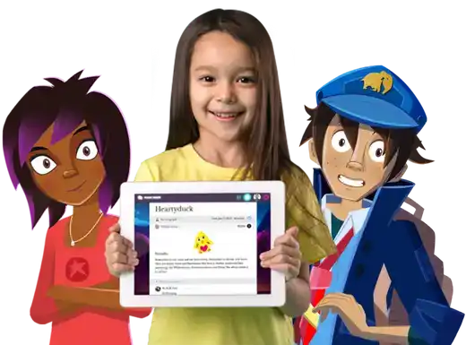 Kid holding a tablet