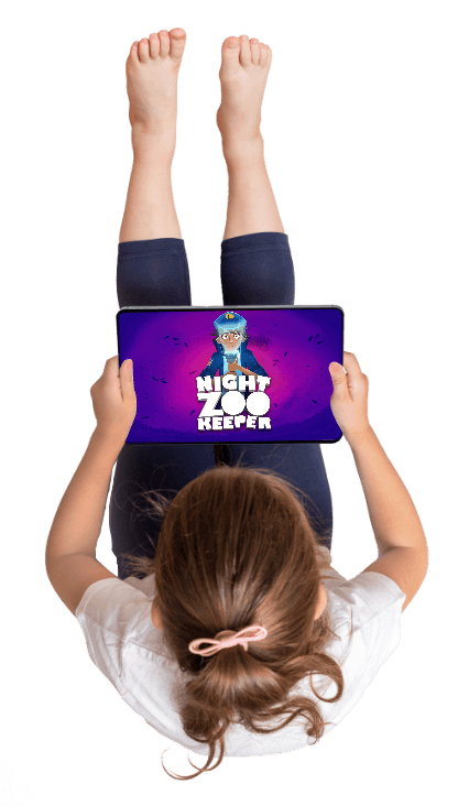child with tablet